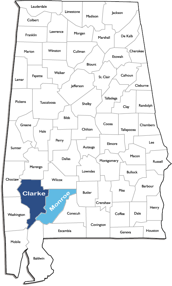 Current Areas of Operation in Alabama