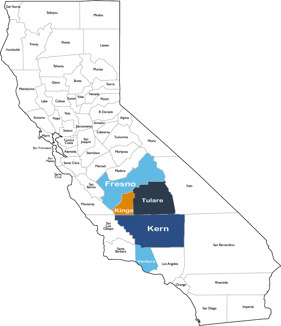 Current Areas of Operation in California