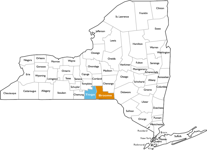 Current Areas of Operation in New York